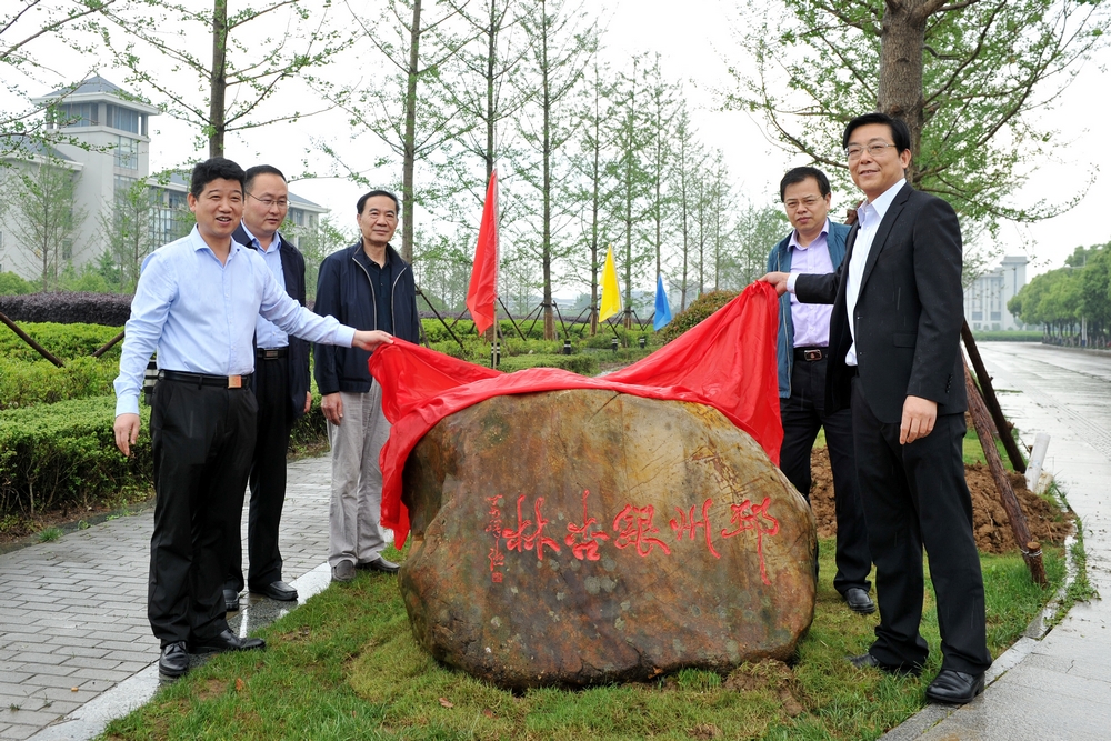 邳州市人民政府副市长陈纬等领导,东南大学副校长周佑勇,著名书法家